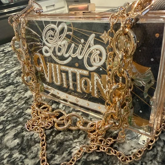Louis Vuitton Clear Acrylic Crossbody with Gold Logo - Picture 3 of 6